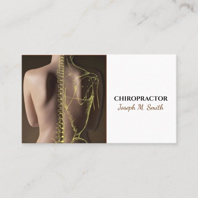 Chiropraticien, Chiropratique, Carte de visite de  (Devant)