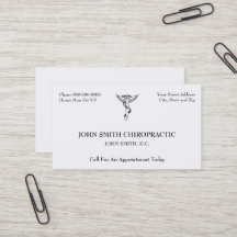 Chiropratique Chiropraticien Carte de visite