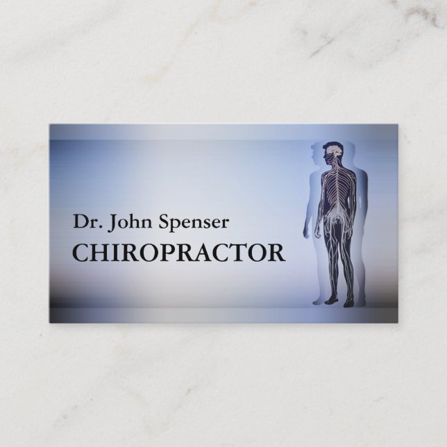 Chiropratique Chiropraticien Corps humain Carte Bl (Devant)