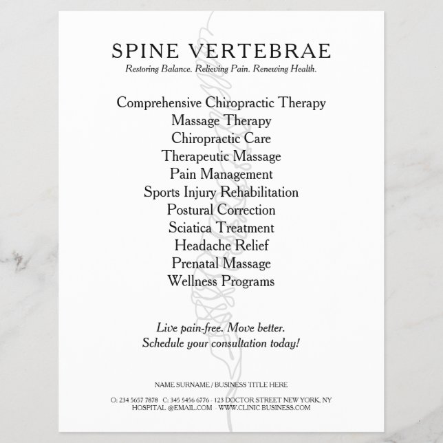 Chirotherapeut mit Approbation Flyer (Vorne)