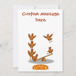 Chirpy Chickens Akrobatentruppe Karte