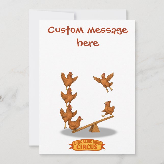 Chirpy Chickens Akrobatentruppe Karte (Vorderseite)