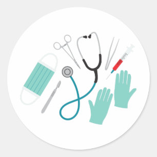 Chirurgen Runder Aufkleber