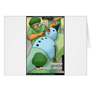 Chirurgie cosmétique Snowman Drôle Cadeaux Cartes 
