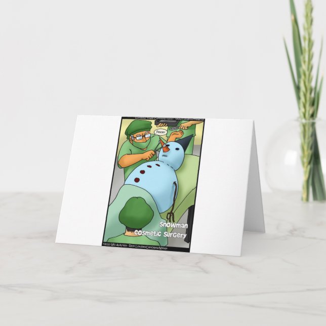 Chirurgie cosmétique Snowman Drôle Cadeaux Cartes  (Devant)