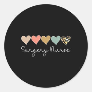 Chirurgie-Krankenschwester Leopard Heart, Valentin Runder Aufkleber