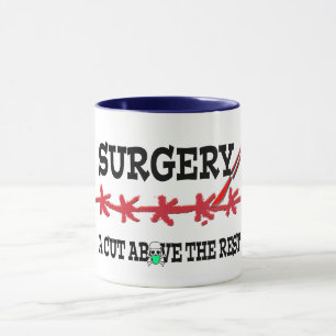 chirurgie une coupe au-dessus de la tasse drôle d