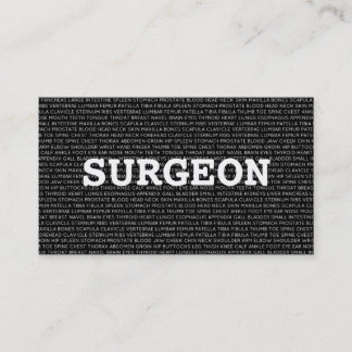 Chirurgien Médicales mots Carte de visite