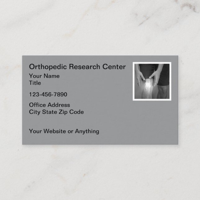 Chirurgien orthopédique Thème Cartes de visite (Devant)