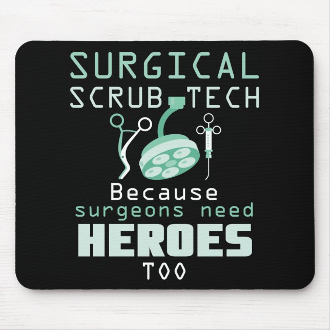 Chirurgisch scheuern Sie Technikerlustiges Mousepad (Vorne)