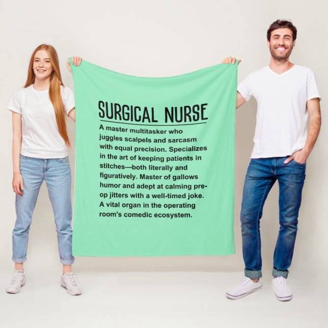 Chirurgische Krankenschwester Fleecedecke (Beispiel)