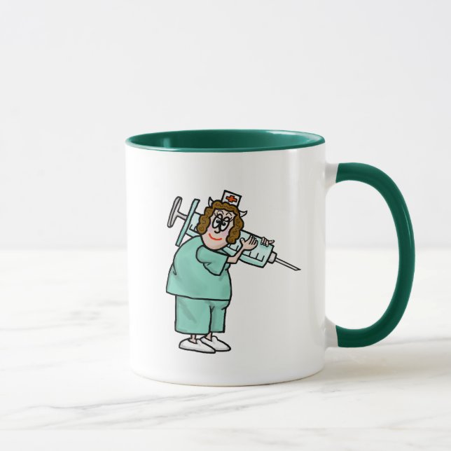 Chirurgische Krankenversorgung mit großer Spritze  Tasse (Rechts)
