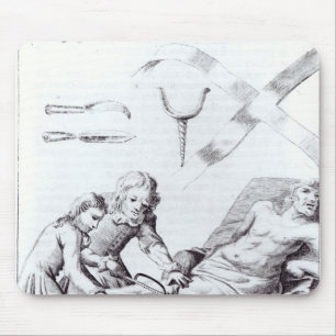 Chirurgische Operation, zum eines Beines zu Mousepad