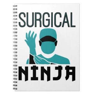 Chirurgischer Ninja Scrub Tech Technologe Notizblock
