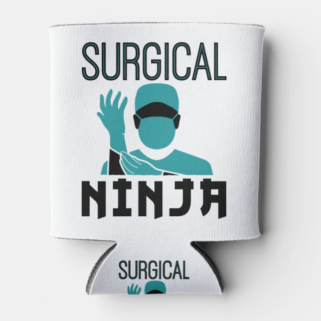 Chirurgischer Ninja Scrub Technologe Dosenkühler (Vorderseite)