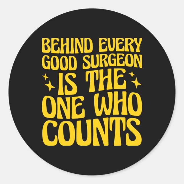 Chirurgischer Techniker für Krankenpflege Runder Aufkleber (Vorderseite)