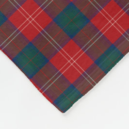 Chisholm Clan Tartan Red and Green Scottish Karier Fleecedecke