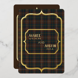 Chisholm Jagd Tartan Golden Falknerei Folieneinladung