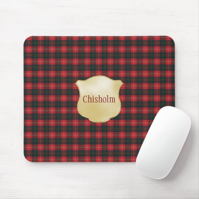 Chisholm Modern Original Scottish Tartan Mousepad (Mit Mouse)