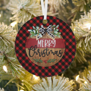 Chisholm Modern Scottish Tartan Weihnachten Ornament Aus Metall