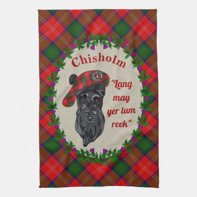 Chisholm Scottie Dog Küchentuch (Vertikal)