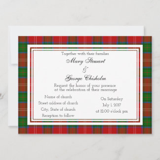 Chisholm Scottish Wedding Einladung