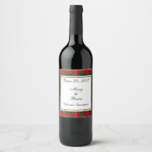 Chisholm Scottish Wedding Wine Label
