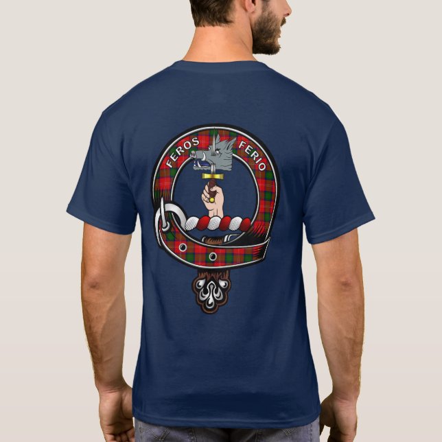 Chisholm Tartan Clan Abzeichen T - Shirt (Rückseite)