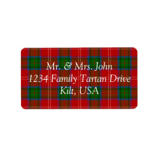 Chisholm Tartan Label Adressaufkleber
