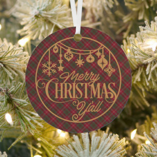 Chisholm Weathered Scottish Tartan Weihnachten Ornament Aus Metall