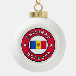Chisinau Moldau Keramik Kugel-Ornament