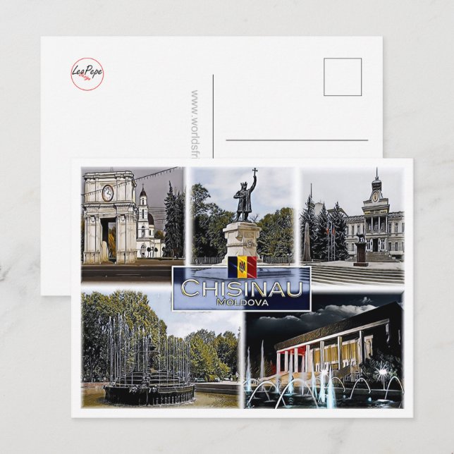 Chisinau - Moldova - Mosaic - Postkarte (Vorne/Hinten)
