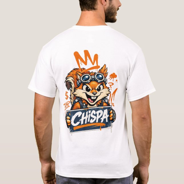 Chispa Graffiti Squirrel T-Shirt (Dos)
