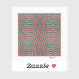 Chistmas Themed, Hitomezashi inspirierte Tile Aufkleber