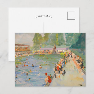 Chiswick Baths Sir John Lavery Postkarte