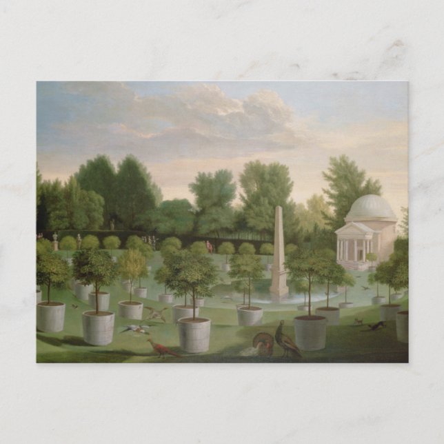 Chiswick House Gardens (Öl auf Leinwand) Postkarte (Vorderseite)