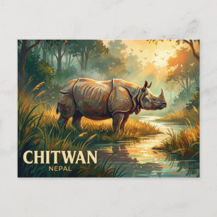 Chitwan-Nationalpark Nepal Postkarte