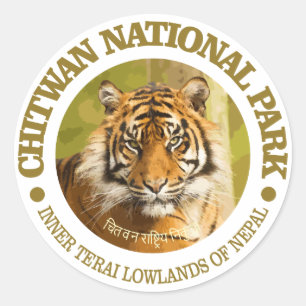 Chitwan Nationalpark Runder Aufkleber