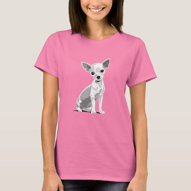 Chiuahua dunkler T - Shirt (Vorderseite)