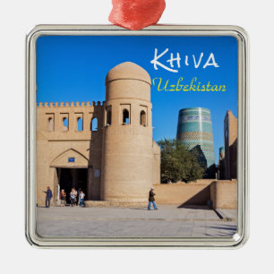 Chiva, Usbekistan - Tor mit zwei Türmen Ornament Aus Metall
