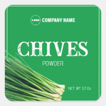 Chives Gewürzetikett, kundenspezifisch Aufkleber