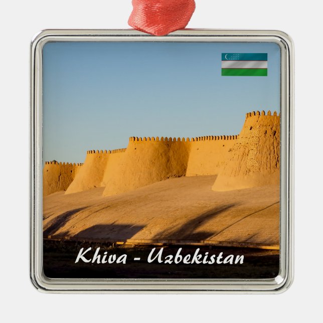 Chiwa City Wall - Usbekistan Ornament Aus Metall (Vorne)