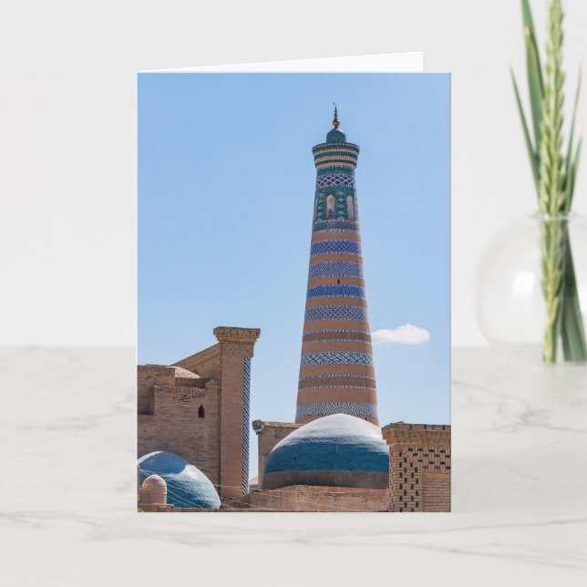 Chiwa, Usbekistan - Islam Khodja Minaret Karte (Vorderseite)