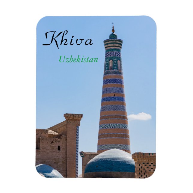 Chiwa, Usbekistan - Islam Khodja Minaret Magnet (Vertikal)