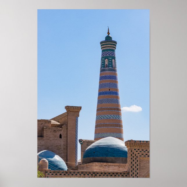 Chiwa, Usbekistan - Islam Khodja Minaret Poster (Vorne)