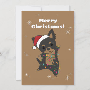Chiwawa Christmas Dog Winter Animals Hunde Urlaub Feiertagskarte