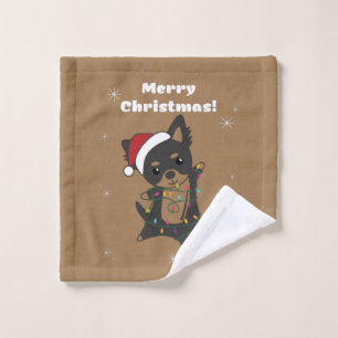 Chiwawa Christmas Dog Winter Animals Hunde Wash Cl Waschlappen