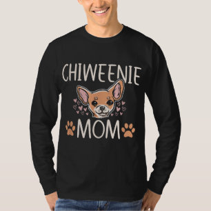 Chiweenie Mom chihuahua niedlicher Hundebesitzer L T-Shirt