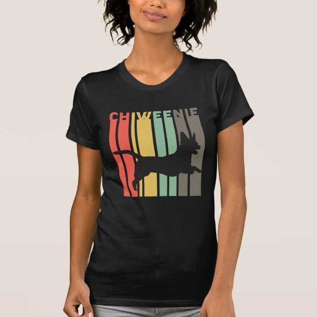 Chiweenie Silhouette - niedliches Chiweenie T-Shirt (Vorderseite)