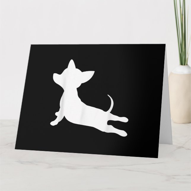 Chiweenie Yoga-Geschenk, Chihuahua-Dackel Karte (Vorderseite)